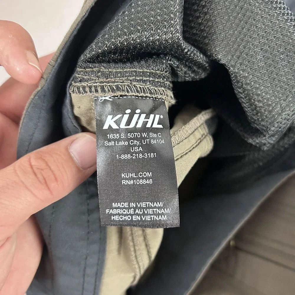 Kuhl Shorts Mens 42 Brown Quick Dry‎ Outdoor Trail Hiking Stretch Zip Pocket 23S